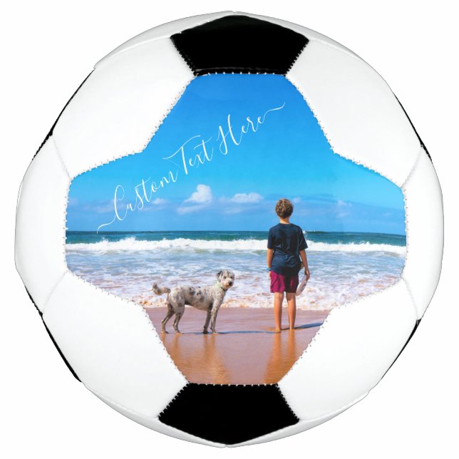 Ballon De Foot Photo et texte personnalisés - Votre propre design (Devant)
