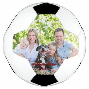 Ballon De Foot Photo personnalisé 2 2 faces Photo de famille Écri