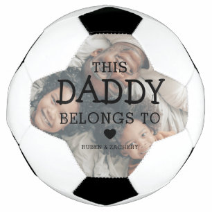 Ballon De Foot Photo Personnalisée 'Ce Papa Appartient À' Papa
