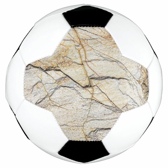 Ballon De Foot Pierre de marbre texturée marron et noire (Devant)