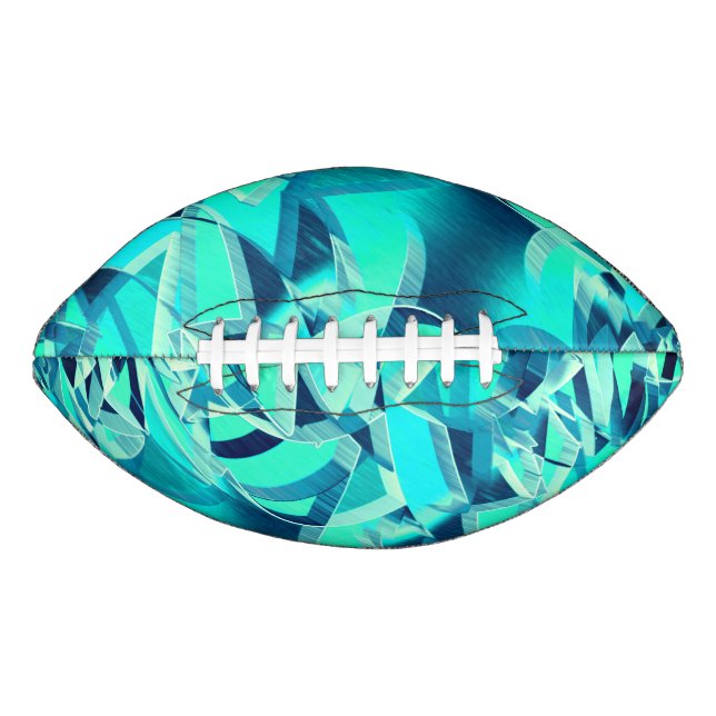 Ballon De Foot Pistes cyanes avec des gouttelettes sur arrière -  (Devant)