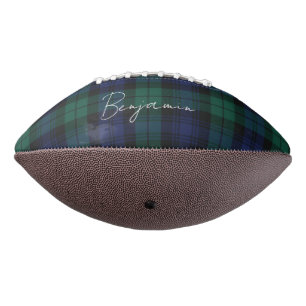 Ballon De Foot Plaid personnalisé en vert tartan personnalisé