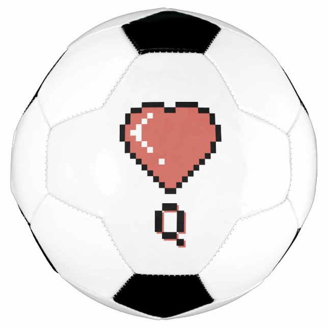 Ballon De Foot Plan noir de la reine du coeur (Devant)