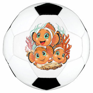 Ballon De Foot Poisson clown Dessin animé mignon Famille Sous l'e