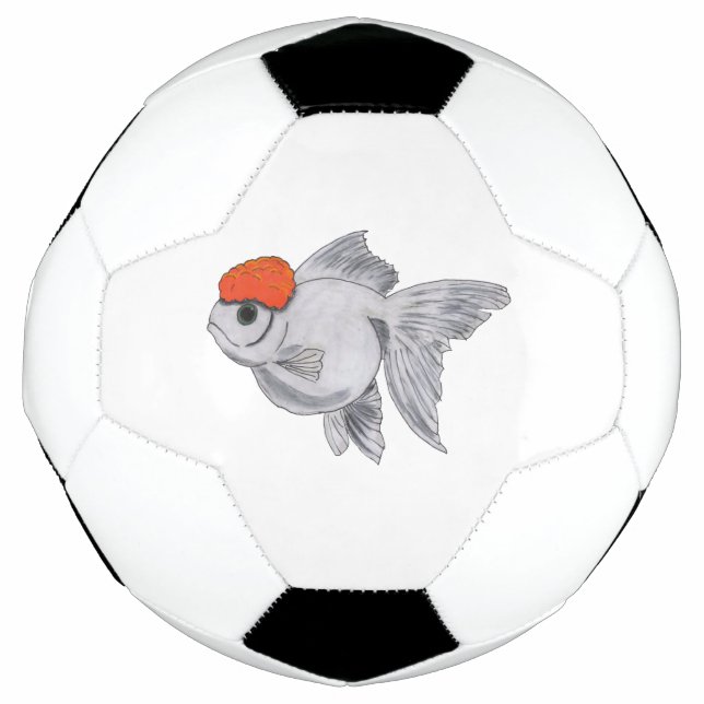 Ballon De Foot Poisson d'or blanc et orange Oranda Aquarium Poiss (Devant)