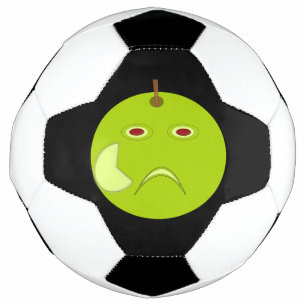 Ballon De Foot Pomme maléfique avec balle de soccer Halloween Sca