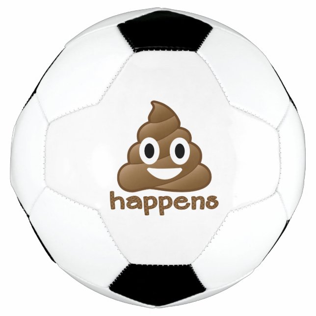Ballon De Foot Poop Happens Emoji (Devant)