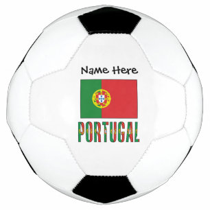 Ballon De Foot Portugal et Drapeau Portugais avec Votre Nom Footb