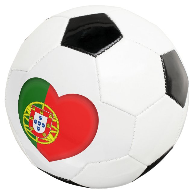 Ballon De Foot Portugal Portugais Drapeau Logo en forme de coeur (3/4)