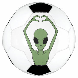 Ballon De Foot Pose de cœur extraterrestre