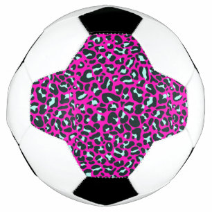 Ballon De Foot Poster de animal de Cheetah Leopard rose moderne
