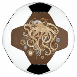 Ballon De Foot Poulpe Steampunk Rétro Fantastique Mécanique