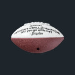 Ballon De Foot Prom or HOCO Proposal Cute Funny Promposal Idea<br><div class="desc">If you prefer colors other than black and white, it's simple to change using the Zazzle design tool. For instructions to change colors, see below. Ask a girl or boy to prom in style with this personalized promposal football. Design features a modern calligraphy script typography and customizable message that reads...</div>