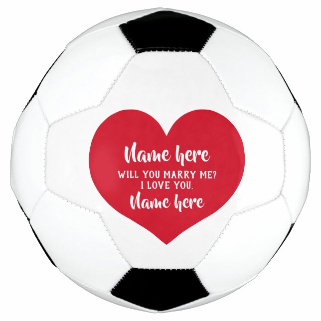 Ballon De Foot Proposition de coeur rouge (Devant)