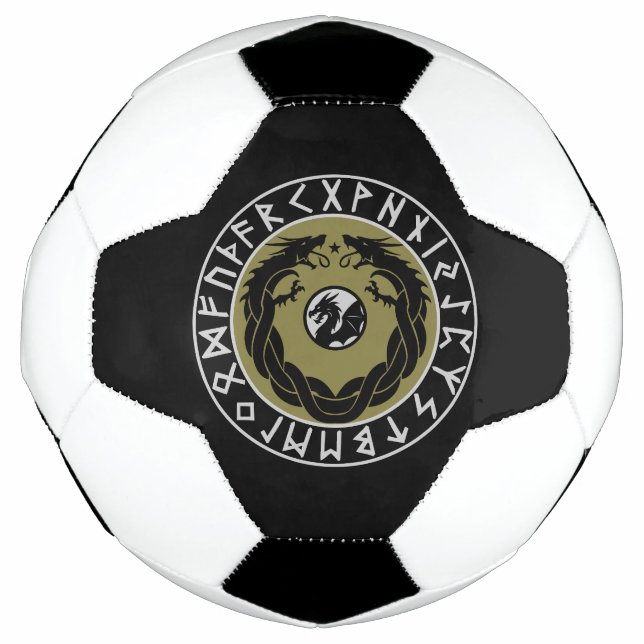 Ballon De Foot Protection de Rune Viking Dragon (Devant)