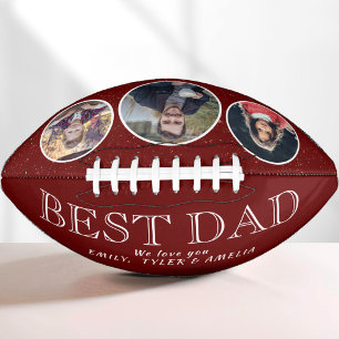 Ballon De Foot Red Best Papa`s Day 3 Photo Collage