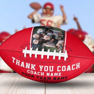 Ballon De Foot Red Merci Coach Nom de l'équipe et photo de l'équi