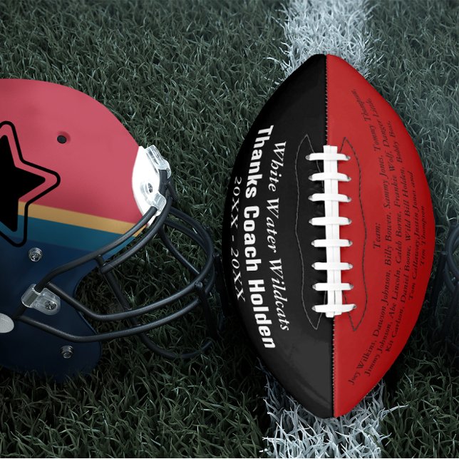 Ballon De Foot Red Personnalisé Entraîneurs Nom Membres de l'équi (Créateur téléchargé)