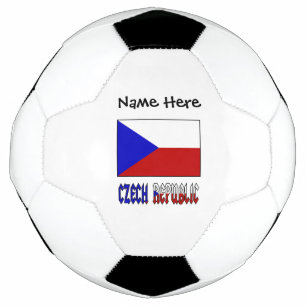 Ballon De Foot République tchèque et nom personnalisé Drapeau tch