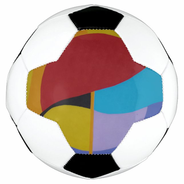 Ballon De Foot Retro Arcade Style Abstract Soccer Ball (Devant)