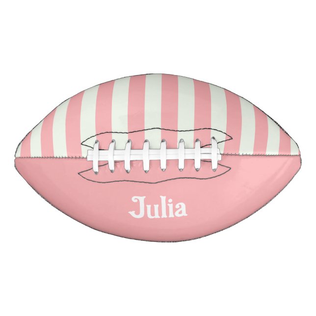 Ballon De Foot Retro Preppy Sportswear Stripes - Crème rose (Devant)