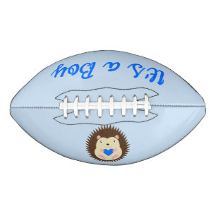 Ballon De Foot Révélation du Sexe du Bébé Garçon au Coeur Bleu Hé