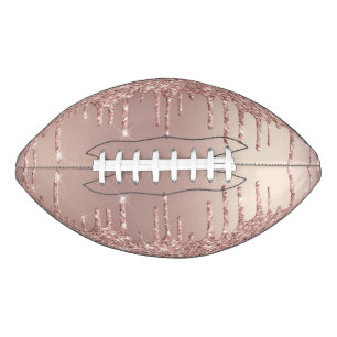 Ballon De Foot Rose Gold Blush Glitter Sparkle Drips Chic Modern