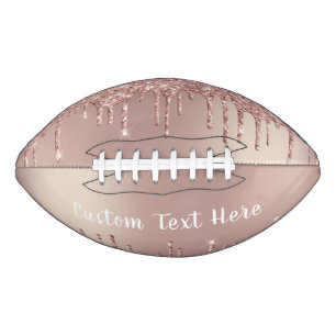 Ballon De Foot Rose Gold Parties scintillant personnalisé Texte c