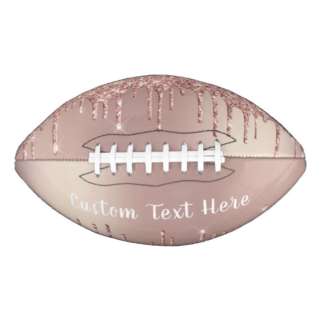 Ballon De Foot Rose Gold Parties scintillant personnalisé Texte c (Devant)