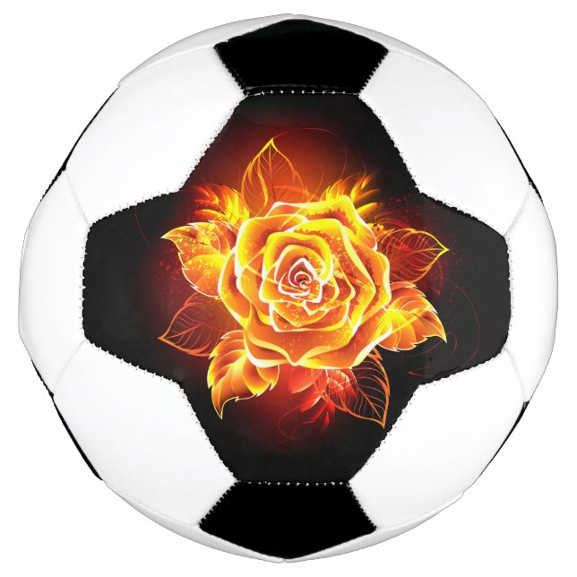 Ballon De Foot Rose incendie en floraison (Devant)