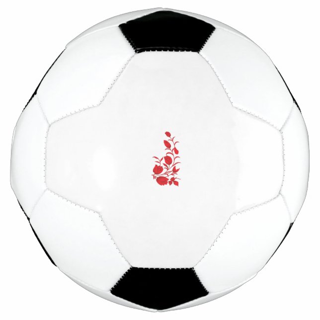 Ballon De Foot Rose Madder, design floral Thunderbird (Devant)
