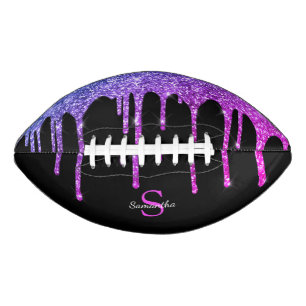 Ballon De Foot Rose Pailleté Violet Chic Gouttes de Monogramme