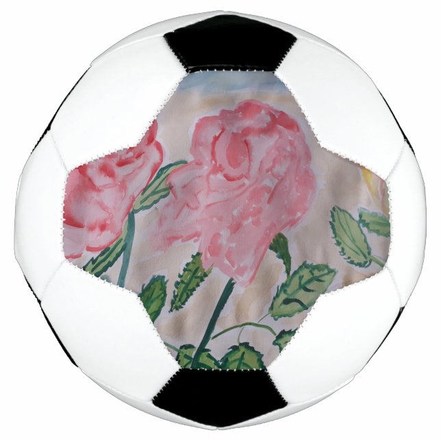 Ballon De Foot Roses d'été Abstraits (Devant)