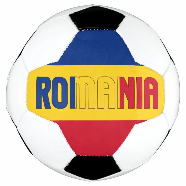 Ballon De Foot Roumanie Drapeau patriotique (Devant)