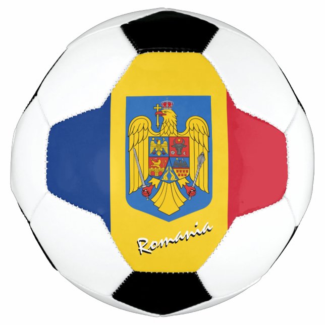 Ballon De Foot Roumanie Football & drapeau roumain / Sports (Devant)