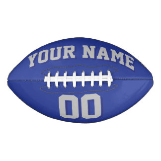 Ballon De Foot ROYAL BLUE SILVER GRAS ET NAVY Custom Football