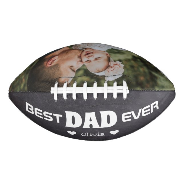 Ballon De Foot Russe Meilleur Papa Jamais Custom Photo Chalkboard (Devant)
