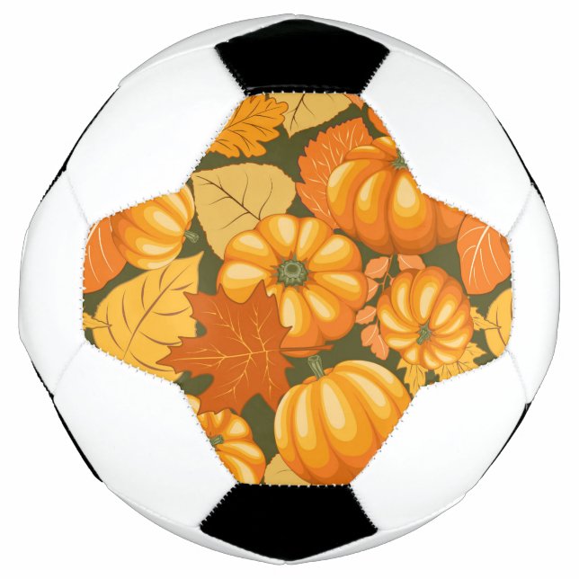 Ballon De Foot Saison d'automne Halloween Citrouille Motif (Devant)