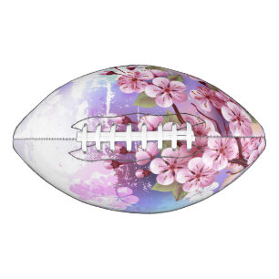 Ballon De Foot Sakura rose sur la peinture Arrière - plan
