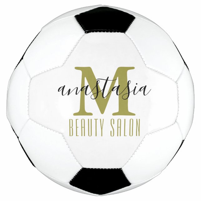 Ballon De Foot Salon de beauté noir et blanc par Anastasia Monogr (Devant)