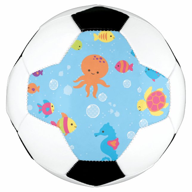 Ballon De Foot Scène sous-marine mignonne (Devant)