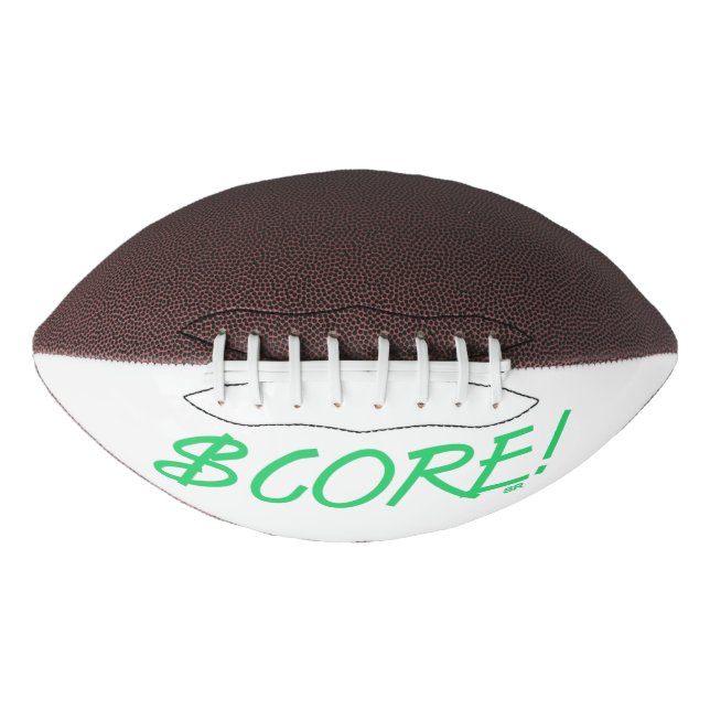 Ballon De Foot Score green and white dollar sign football (Devant)