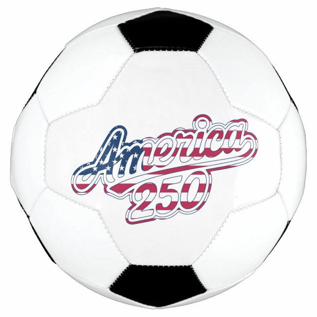 Ballon De Foot Script Drapeau Semiquincentenaire America 250 (Devant)
