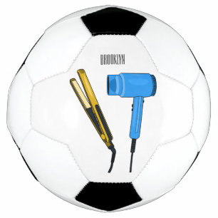 Ballon De Foot Sèche-cheveux & lisseuse-cheveux illustration