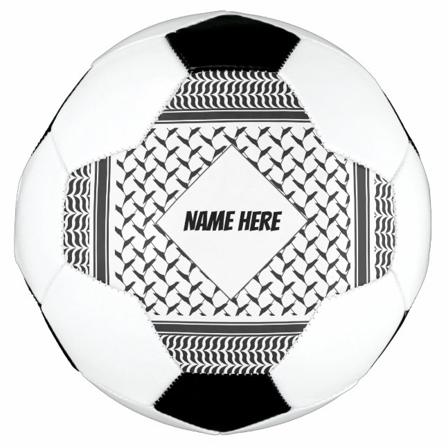 Ballon De Foot Sigle en noir et blanc de Joranian (Devant)