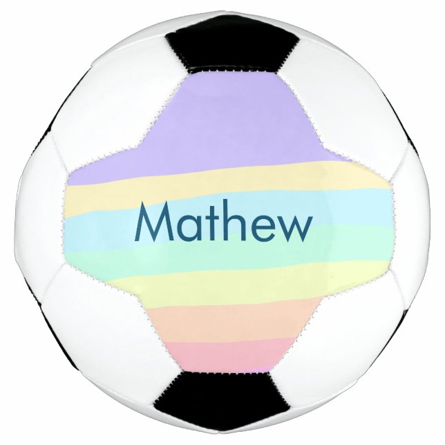 Ballon De Foot simple lettre initiale monogramme ajouter votre no (Devant)