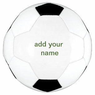 Ballon De Foot Simple minimal vert ajoutez votre texte nom photo