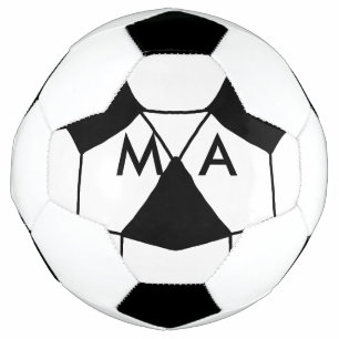 Ballon De Foot Simple monogramme ajouter votre nom lettre man min