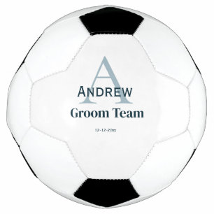 Ballon De Foot simple monogramme personnalisé groomsmen