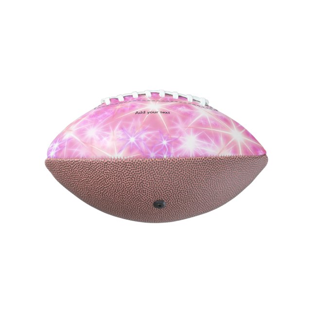 Ballon De Foot Simple red pink glittersparkle stars add your text (Tourné à 270°)